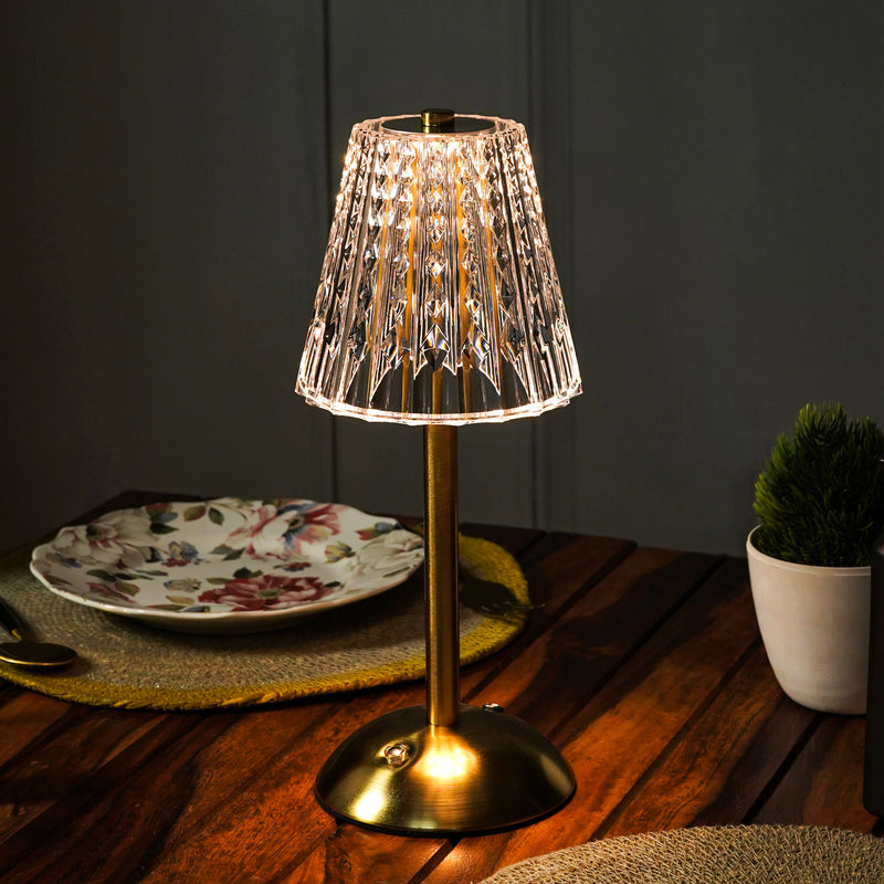 Modern Art Crystal Diamond Metal Table Lamp