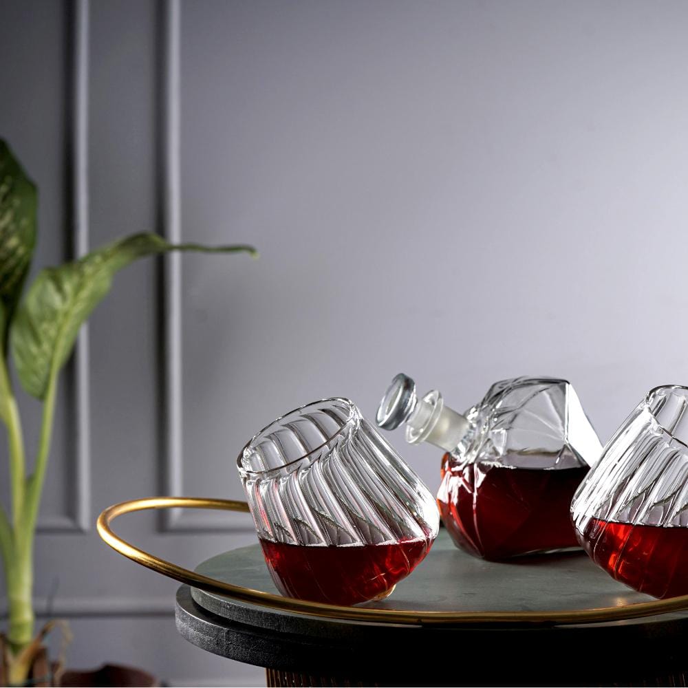 Minimalist Tipsy Crystal Drinking Glass – The Artment