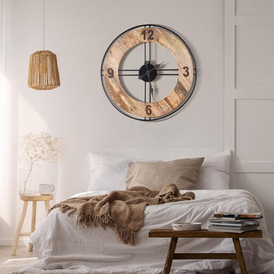 Artsy Wooden Minimalist Wall Clock-The Artment