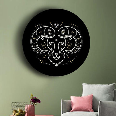 Black and Gold Zodiac Canvases - Aries - The Artment
