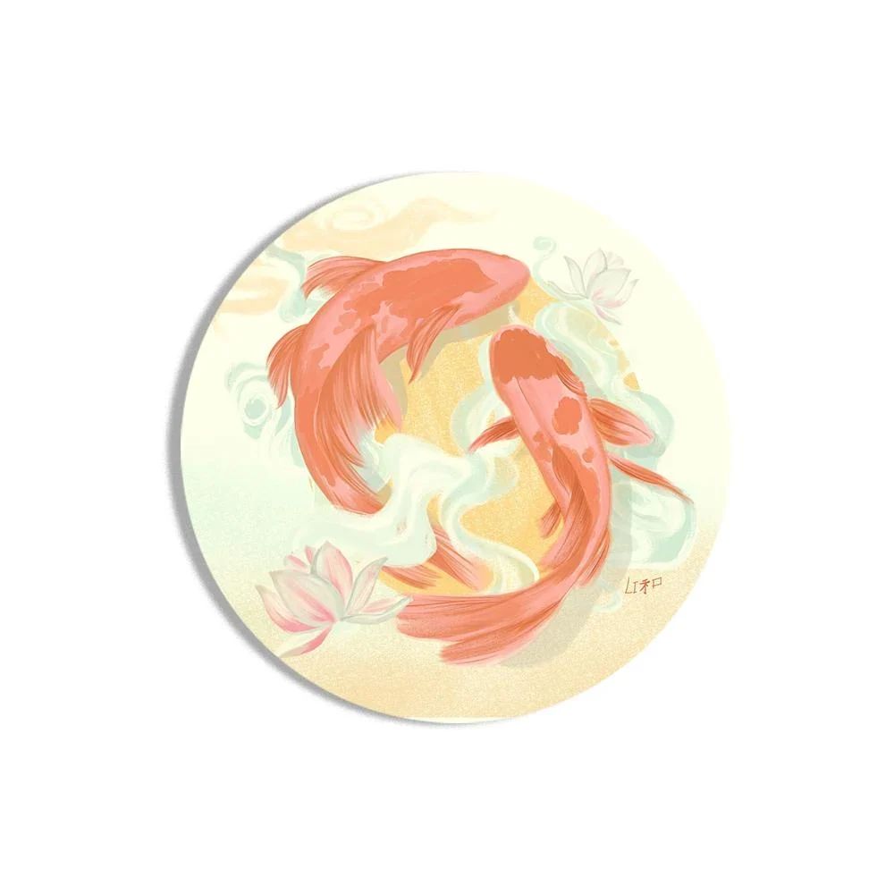 Prosperity with Koi matte-finish canvas by The Artment