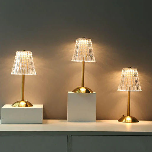Modern Art Crystal Diamond Metal Table Lamp