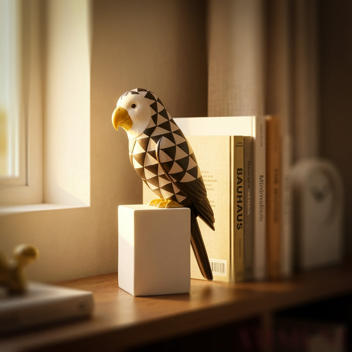 Cockatoo Symphony: Geometric Resin Beauty