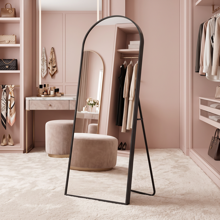Vista Frame Floor Mirror - Black