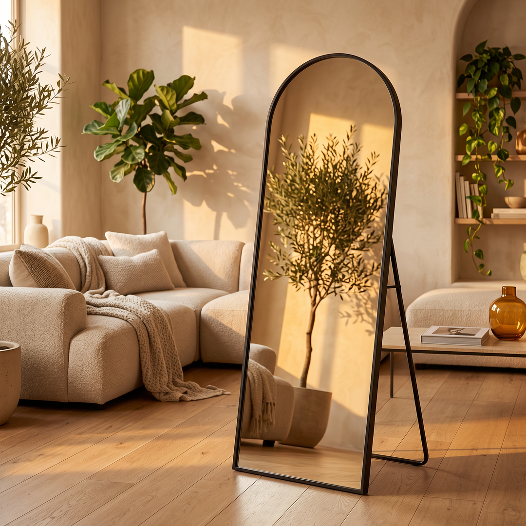 Vista Frame Floor Mirror - Black