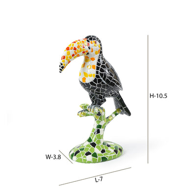 Avian Mosaic Melody: Toucan Art Decor