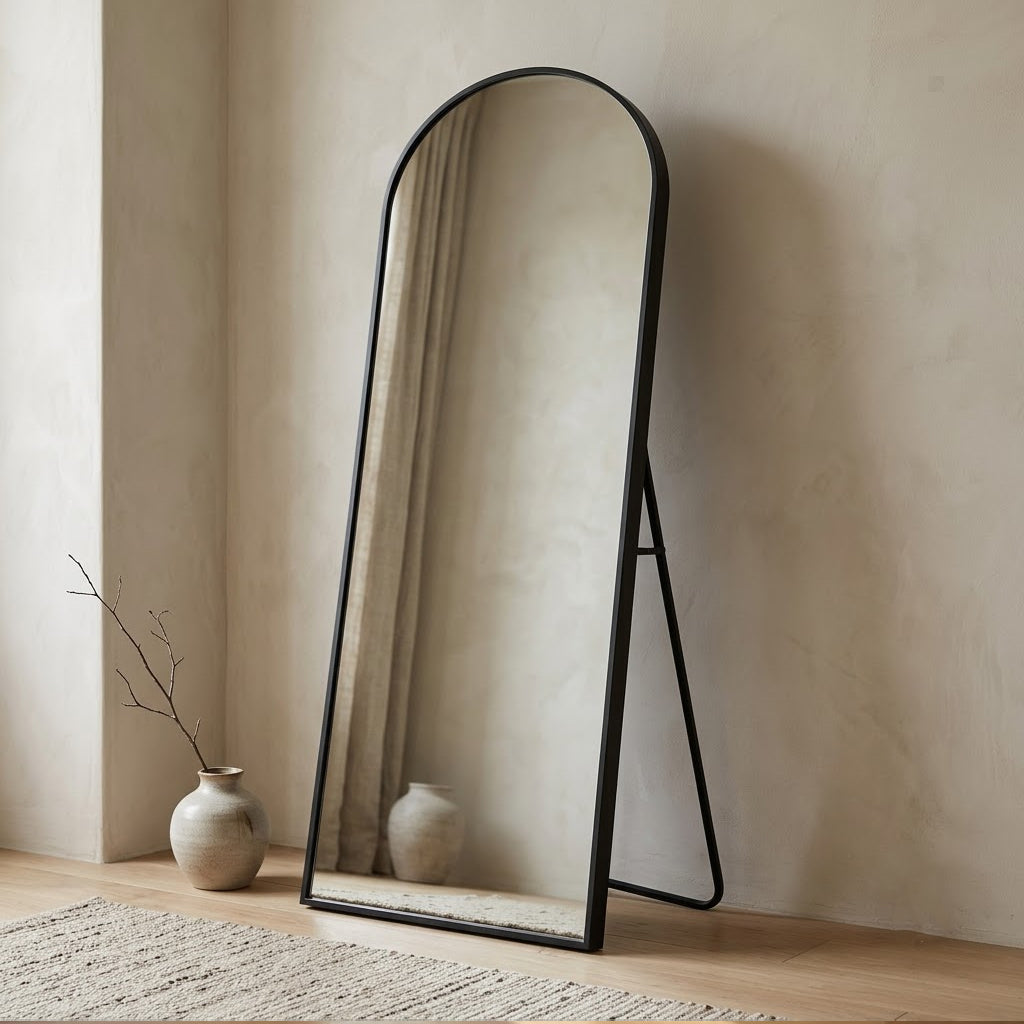 Vista Frame Floor Mirror - Black