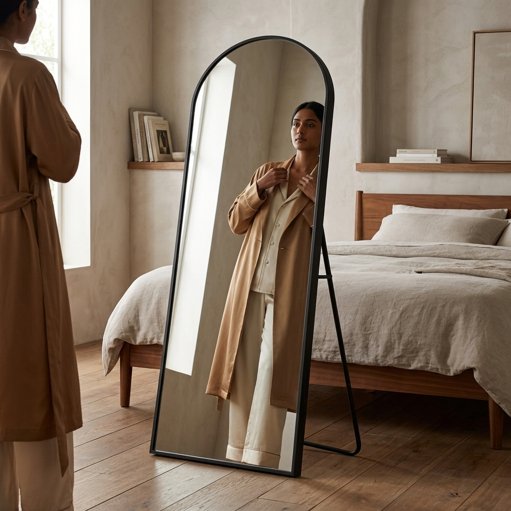 Vista Frame Floor Mirror - Black