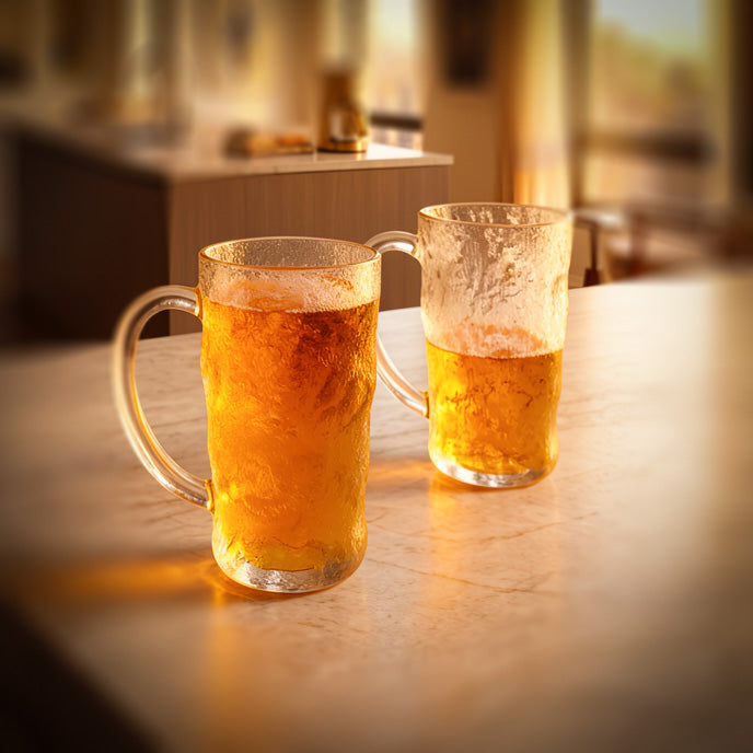 Impressionism Frosted Beer Mug Set