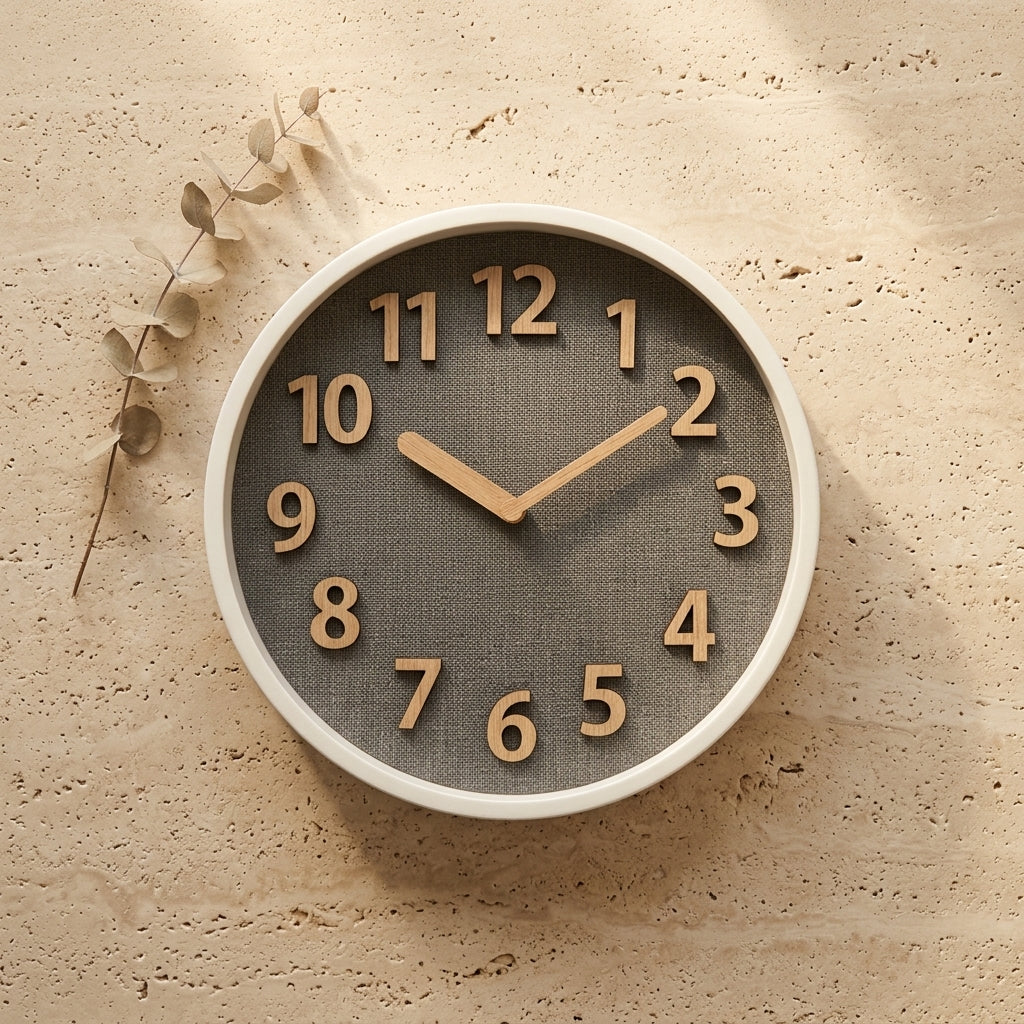 Fluted Minimalist Clock