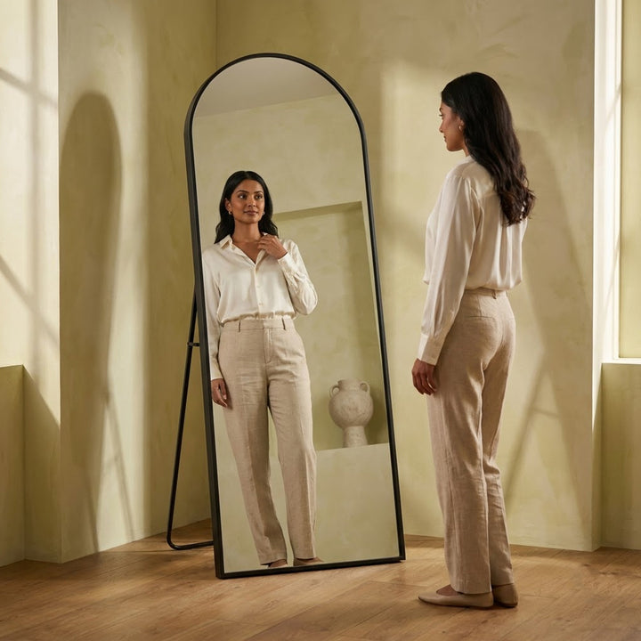 Vista Frame Floor Mirror - Black
