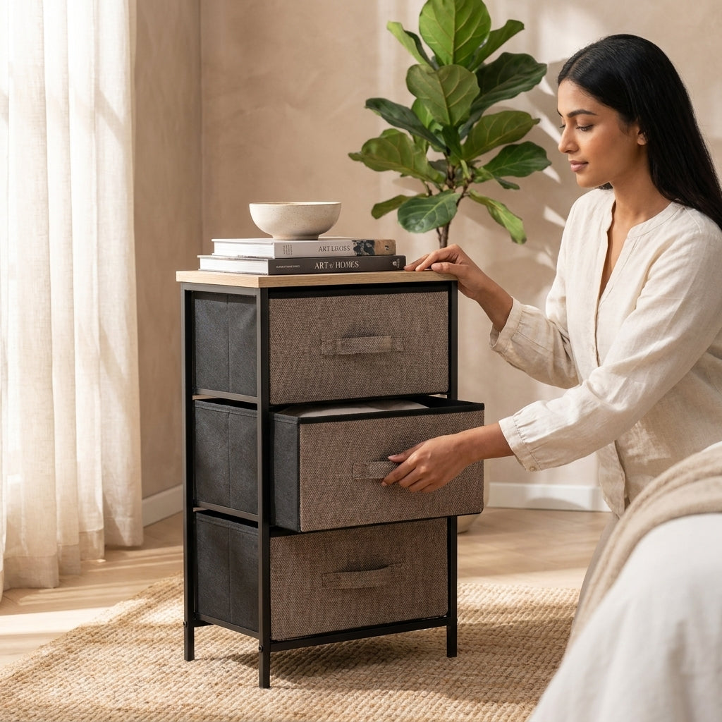 The Iron & Linen 3-Drawer