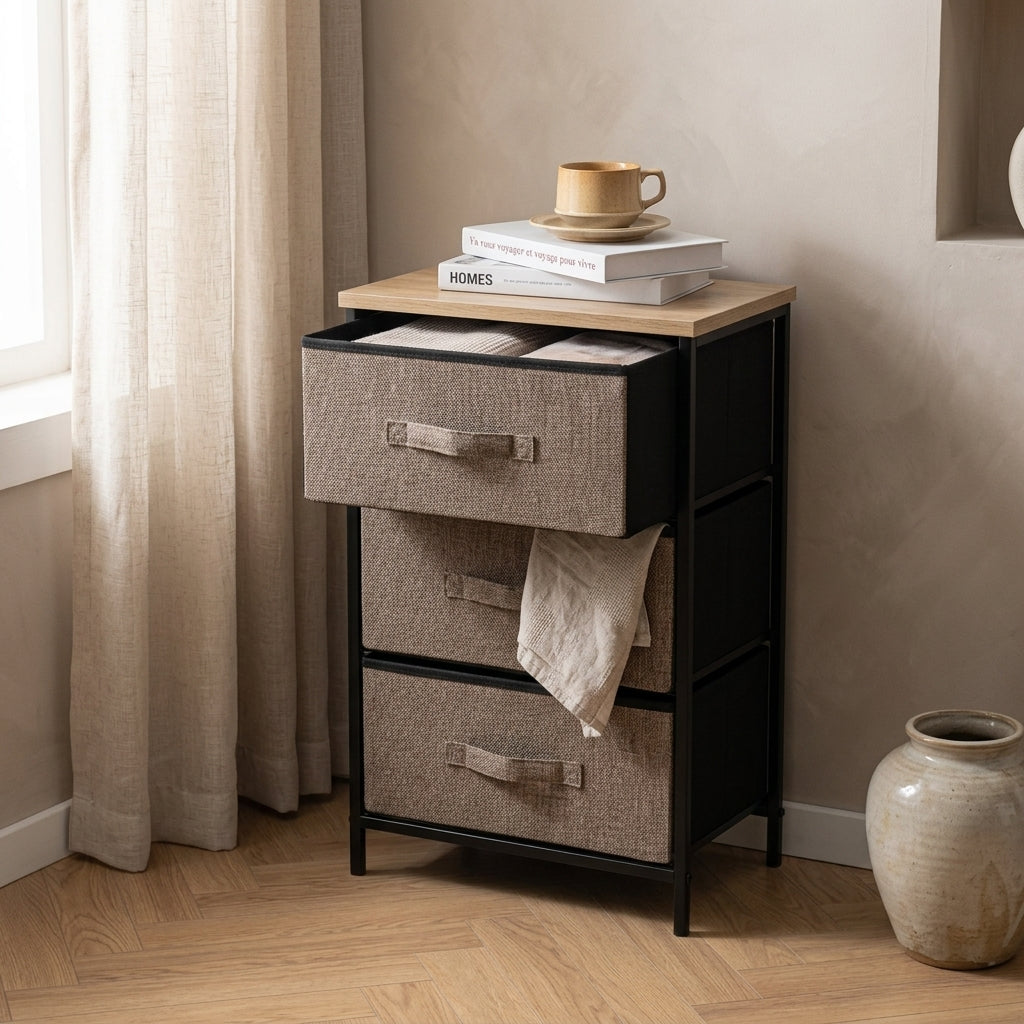 The Iron & Linen 3-Drawer