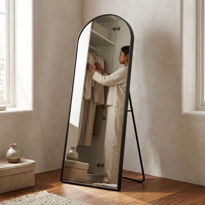 Vista Frame Floor Mirror - Black