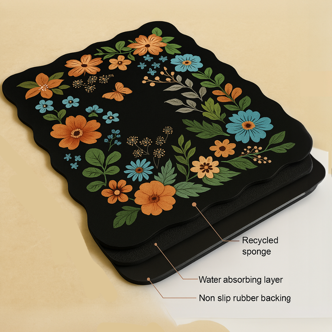 Paradise Bloom Diatomaceous Earth Bath Mat
