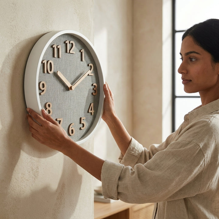 Fluted Minimalist Clock
