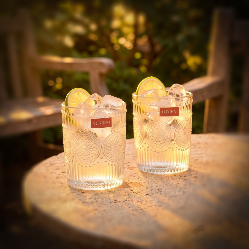 Modern Art Vintage Embossed Glass