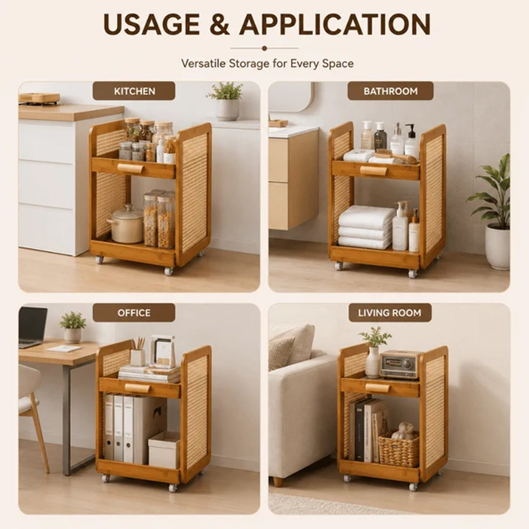 Rattanova - Rolling Storage Rack