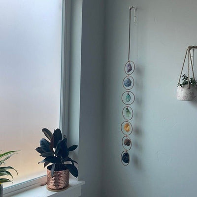 7 Crystal Healing Gemstone Wall Hanging Decor - The Artment