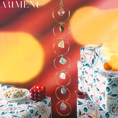 7 Crystal Healing Gemstone Wall Hanging Decor - The Artment