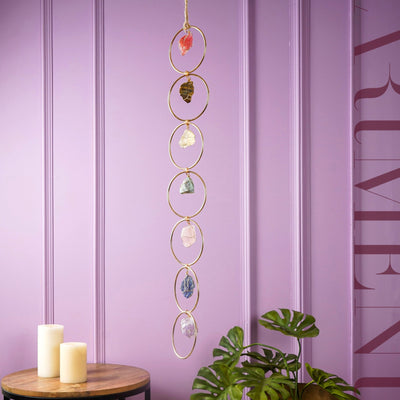 7 Crystal Healing Gemstone Wall Hanging Decor - The Artment