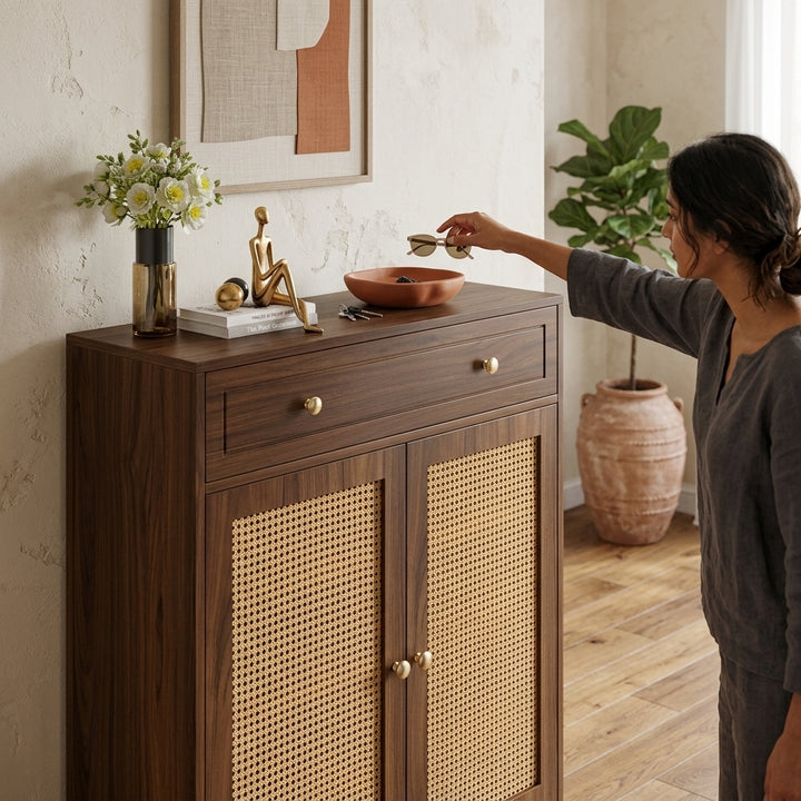 Mesh Shoe Cabinet