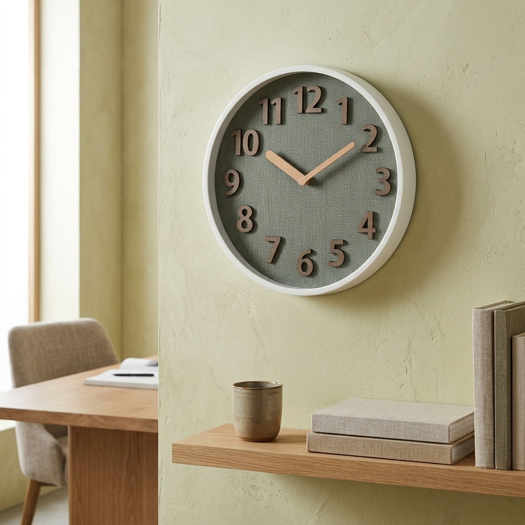 Fluted Minimalist Clock