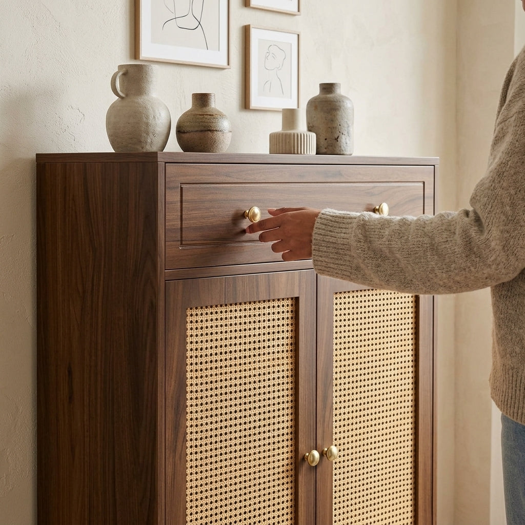 Mesh Shoe Cabinet