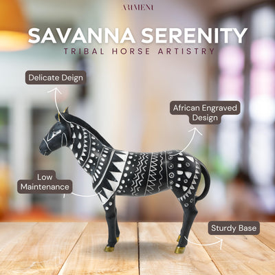 Savanna Serenity: Tribal Horse Artistry