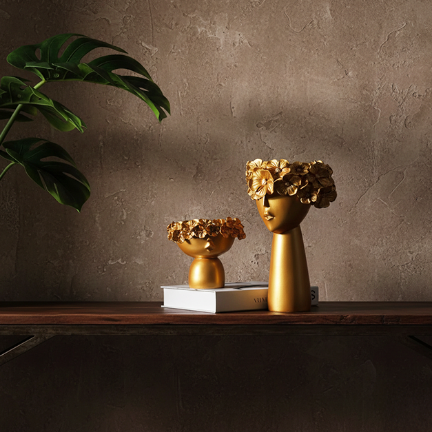 Surreal Faces Table Planters