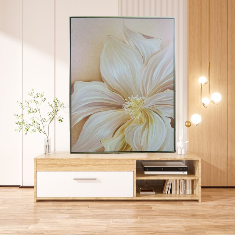 LARGE FLOWER WALL PAINTING - Smokey Cocktail