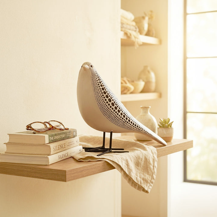 Cosmic Dots: Avian Resin Sculpture