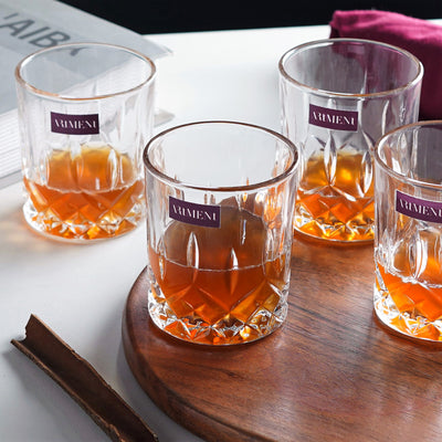 ⁠Sculpted Tumbler Whiskey Glasses Gift Box