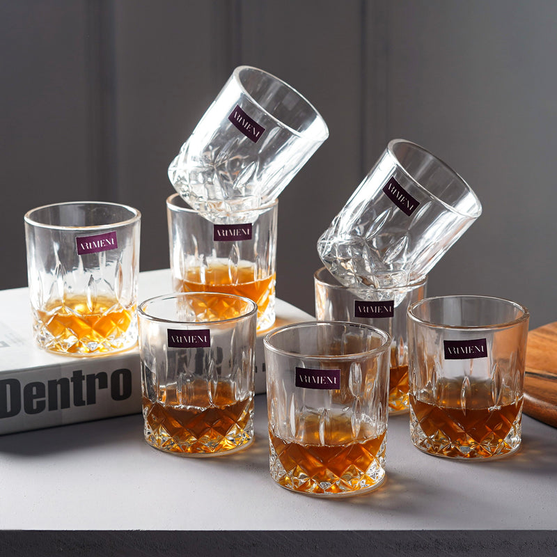 ⁠Sculpted Tumbler Whiskey Glasses Gift Box