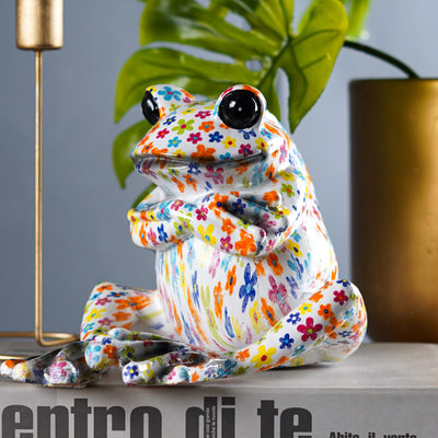 Rainbow Tagged Frog Statue