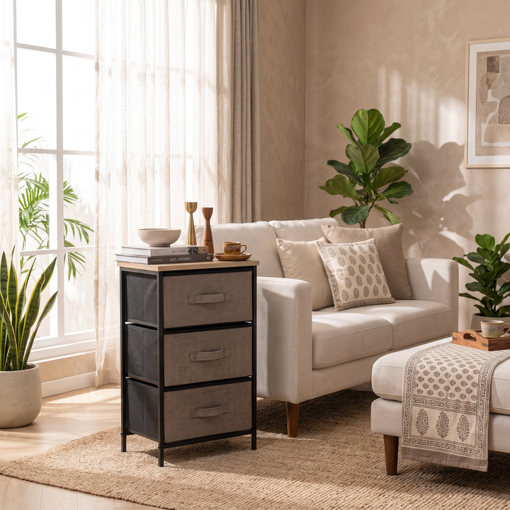 The Iron & Linen 3-Drawer
