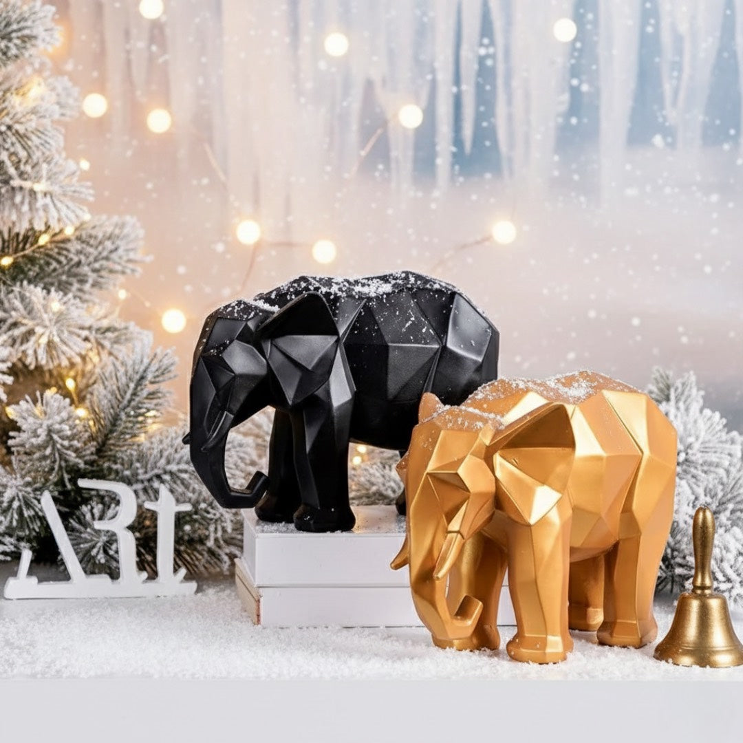 Modern Art Geometric Elephant Accent