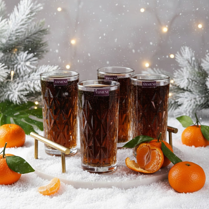 Elevated Etched Highball Glass