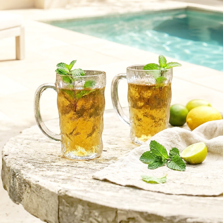 Impressionism Frosted Beer Mug Set
