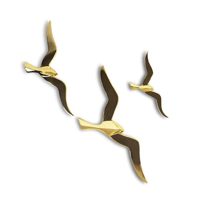 Abstract Golden Birds Wall Decor - The Artment