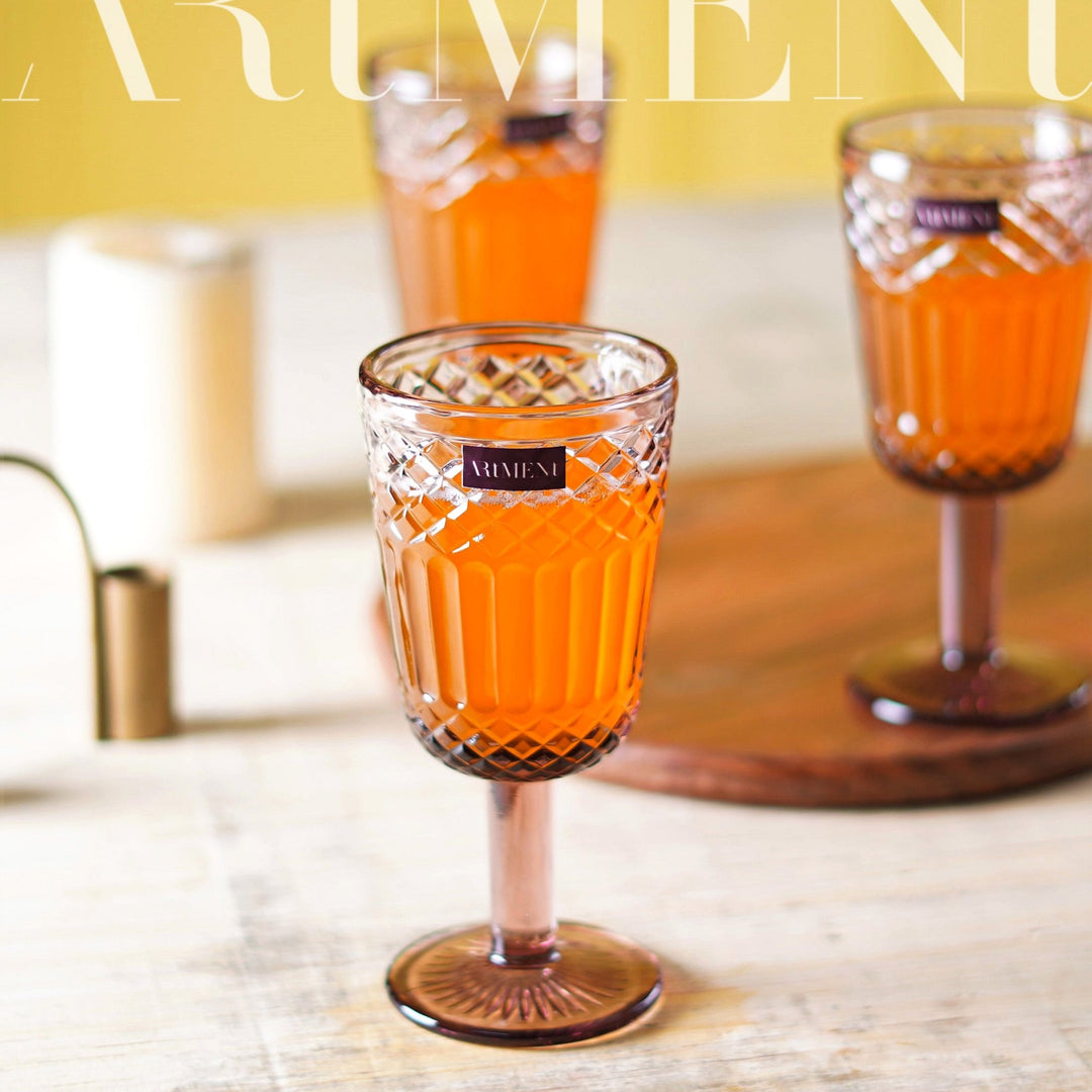 Abstract Refined Red Wine Goblets - The Artment