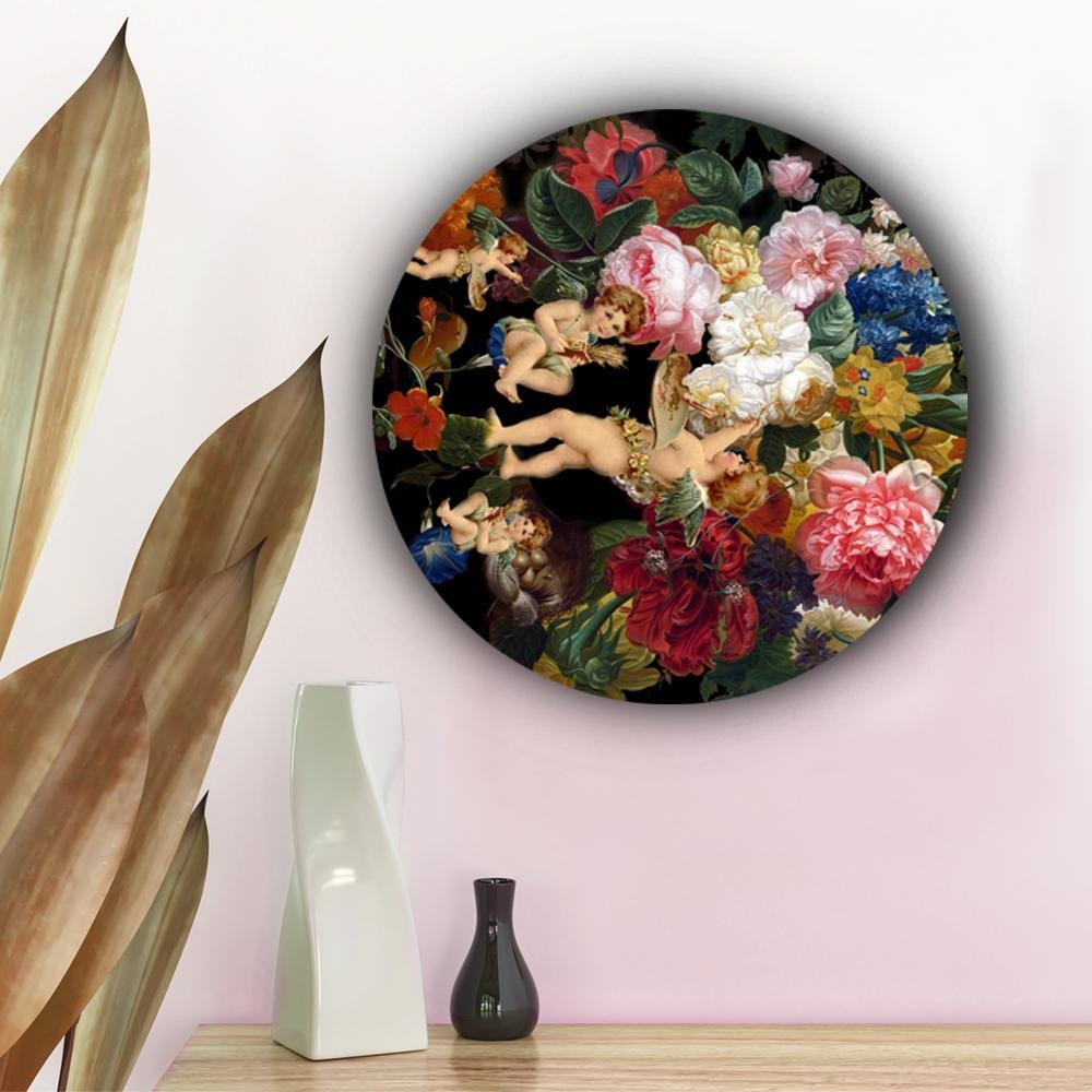 Angels Surrounded By Roses Canvas (Matte Finish) - The Artment