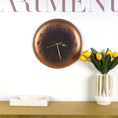 Antique Bronze Plate Wall Clock - The Artment