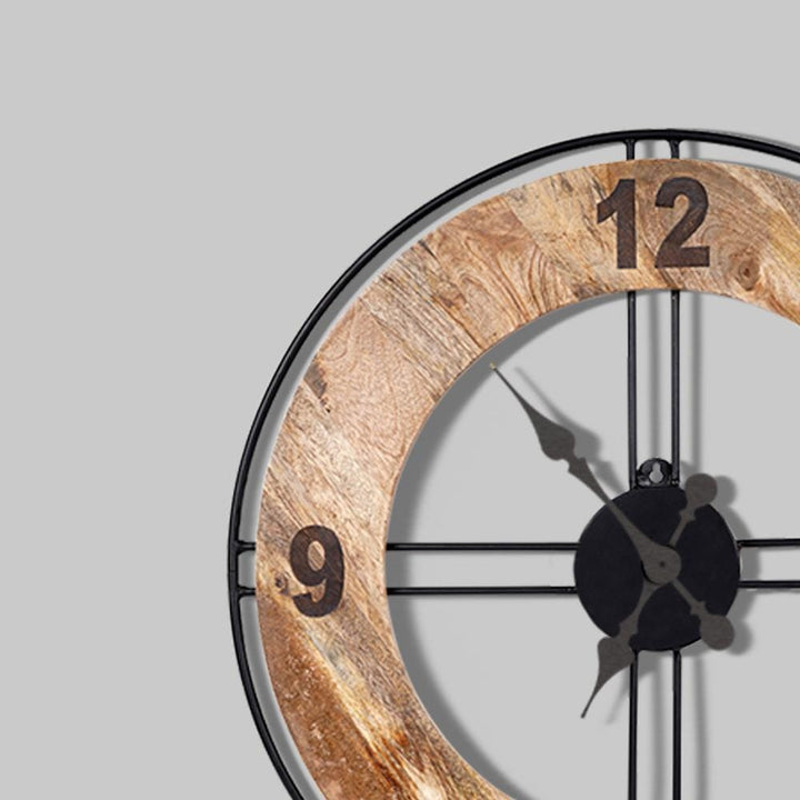 Artsy Wooden Minimalist Wall Clock - The Artment