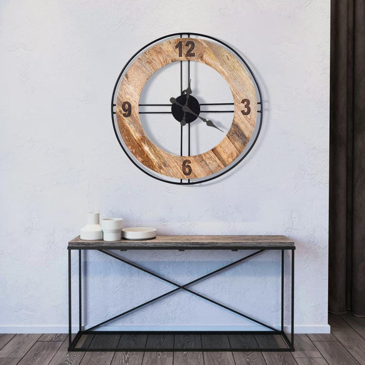 Artsy Wooden Minimalist Wall Clock - The Artment