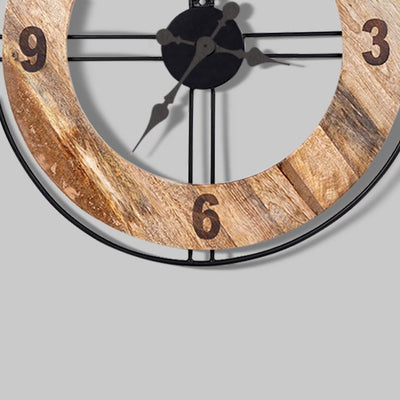 Artsy Wooden Minimalist Wall Clock - The Artment