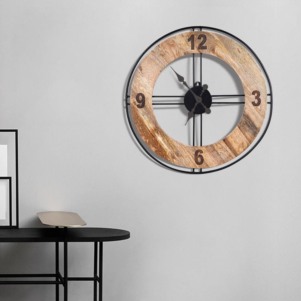 Artsy Wooden Minimalist Wall Clock - The Artment