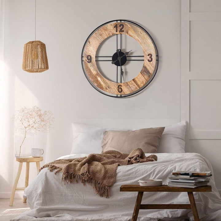 Artsy Wooden Minimalist Wall Clock - The Artment