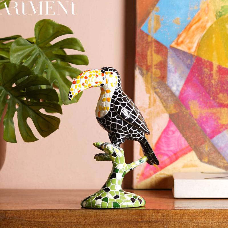 Avian Mosaic Melody: Toucan Art Decor - The Artment