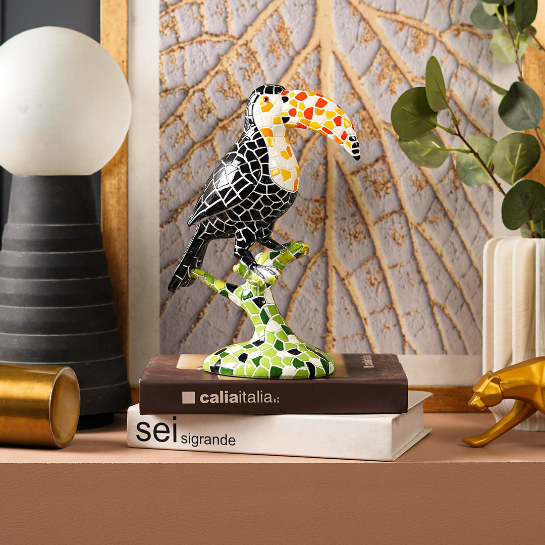 Avian Mosaic Melody: Toucan Art Decor - The Artment